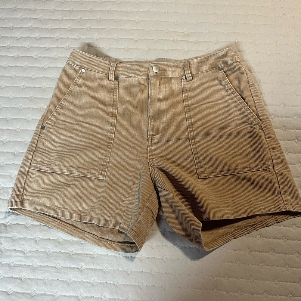 Le Lis Tan Corduroy Shorts